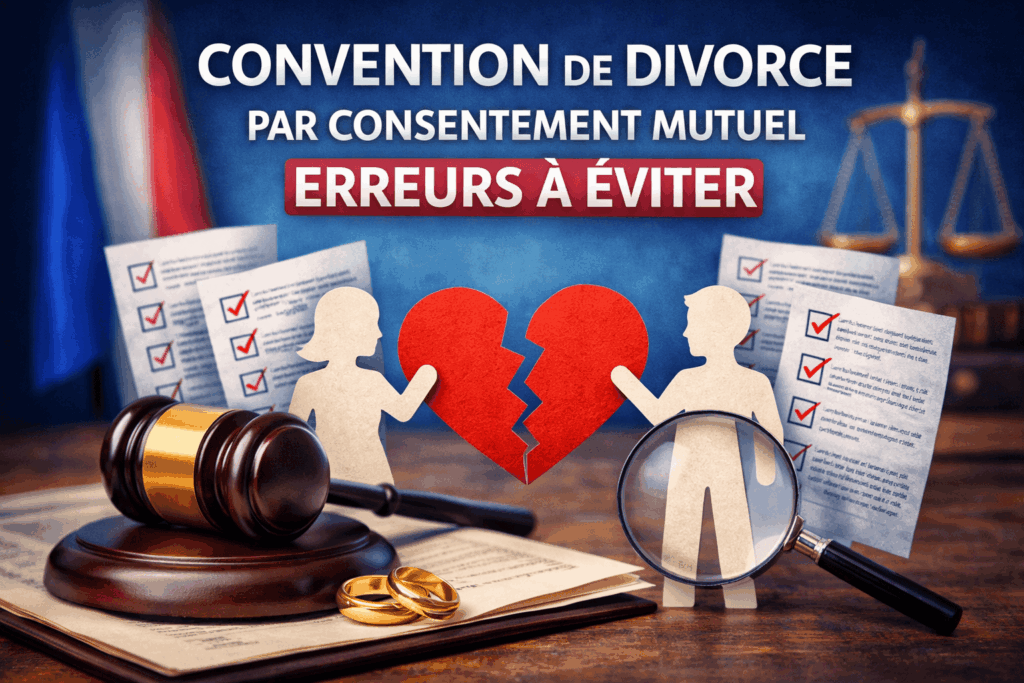Convention de divorce par consentement mutuel : erreurs à éviter lors de la rédaction et de la procédure en France