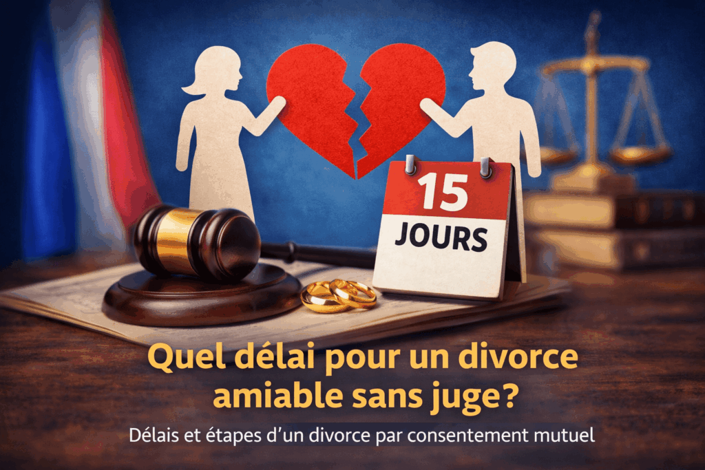 Quel délai pour un divorce amiable sans juge : étapes, durée et procédure du divorce par consentement mutuel