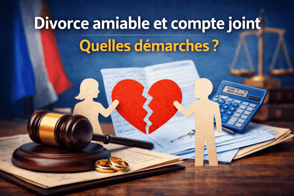 Divorce amiable et compte joint : démarches bancaires et séparation des comptes en France