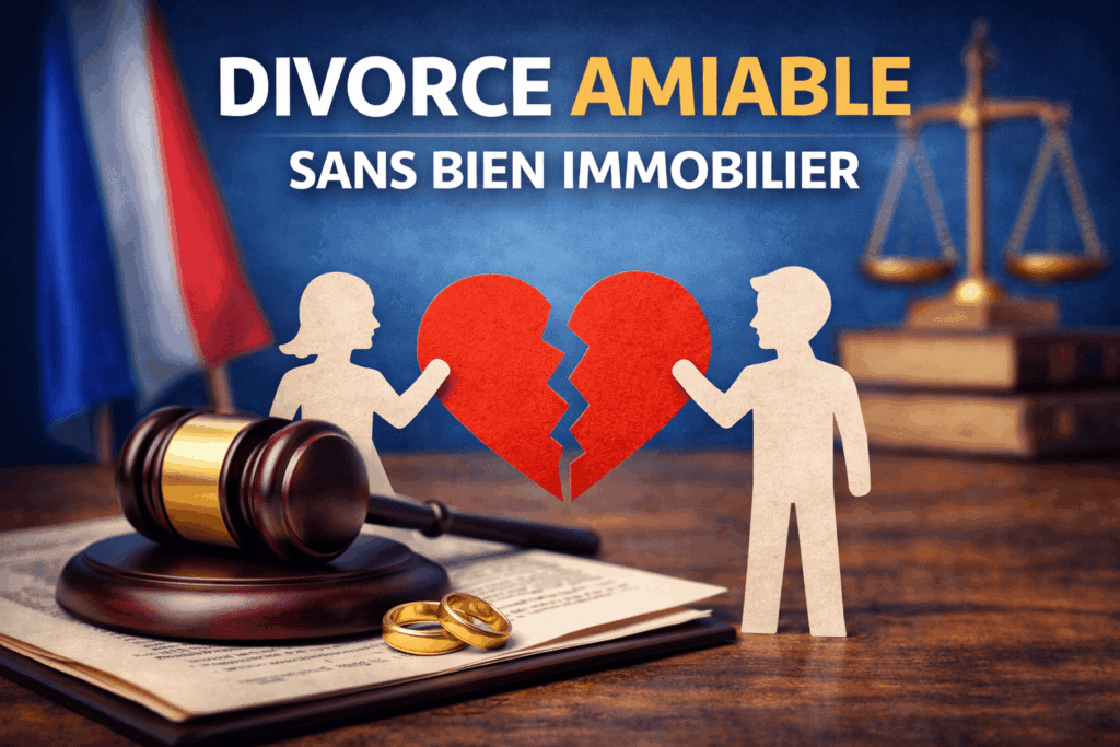 Divorce amiable sans bien immobilier : procédure, étapes et rôle de l’avocat en France