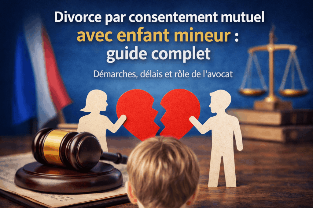 Divorce par consentement mutuel avec enfant mineur : guide complet sur les démarches, délais et rôle de l’avocat