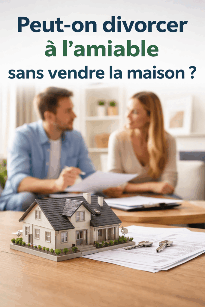 Peut-on divorcer à l’amiable sans vendre la maison illustration couple séparation amiable maison crédit immobilier divorce consentement mutuel