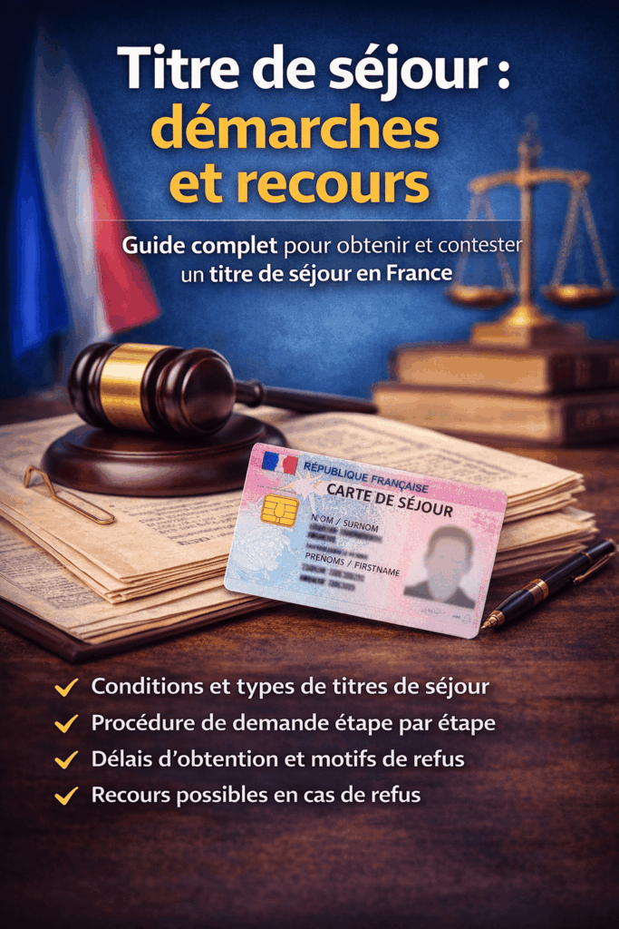 Titre de séjour en France : démarches administratives, délais et recours en cas de refus