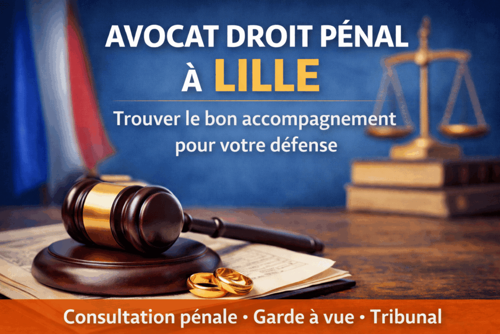 Avocat en droit pénal à Lille : défense, garde à vue, tribunal et accompagnement juridique