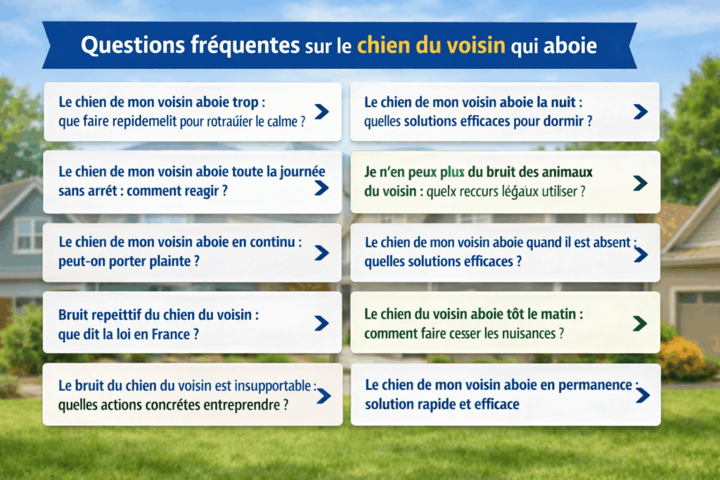 chien du voisin qui aboie trop solutions contre nuisances sonores animaux que faire bruit voisin aboiement nuit et jour