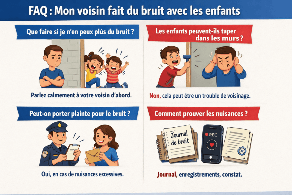 mon voisin fait du bruit avec les enfants que faire enfants trop bruyants appartement taper dans les murs nuisance sonore voisinage solution