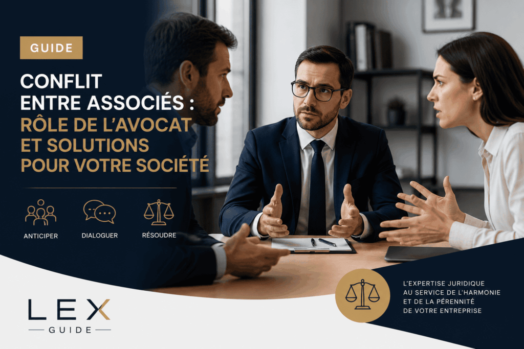 Avocat en droit des sociétés accompagnant des associés en conflit lors d’une médiation ou d’un litige au sein de l’entreprise.