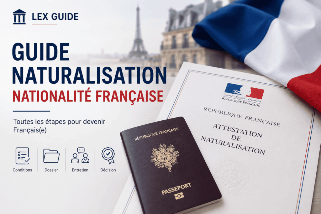 Guide complet de la naturalisation et de l’acquisition de la nationalité française avec passeport français et documents officiels.