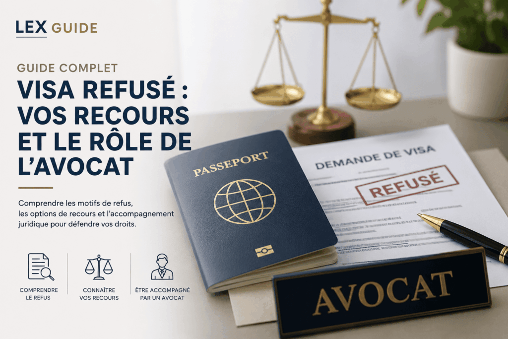 Guide complet sur le refus de visa, les recours administratifs et le rôle de l’avocat dans la défense des droits du demandeur.