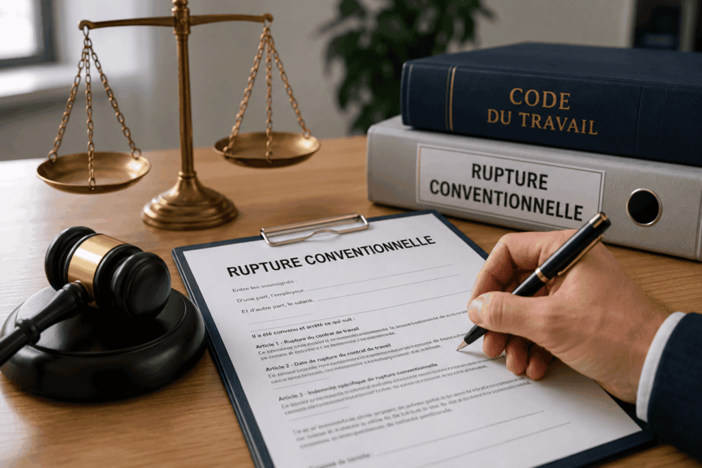 Signature d'une rupture conventionnelle entre un salarié et un employeur en France - Guide juridique Lex Guide