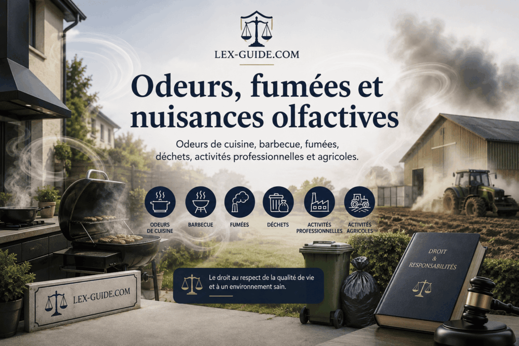 Odeurs, fumées et nuisances olfactives : cuisine, barbecue, déchets, activités professionnelles et agricoles
